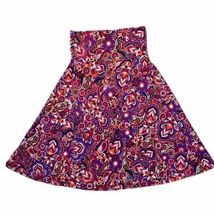 Lularoe Pink and Purple Paisley Skirt